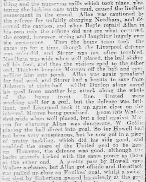 1899 SUFC v LFC Sheffield Daily Telegraph 3