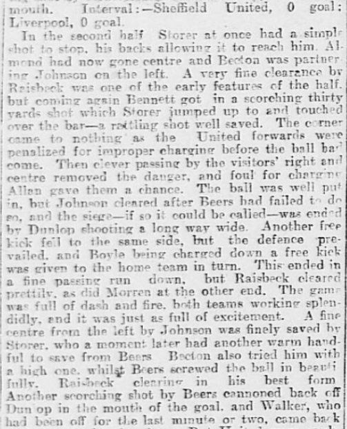 1899 SUFC v LFC Sheffield Daily Telegraph 4