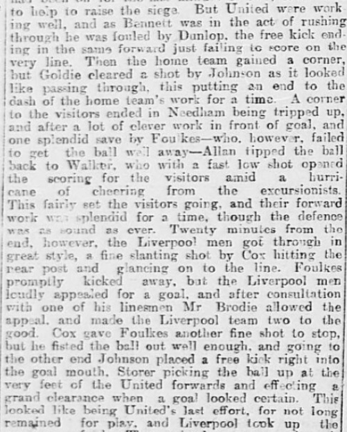 1899 SUFC v LFC Sheffield Daily Telegraph 5