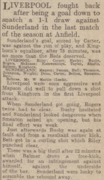 1939 LFC v Sunderland Evening Express 2