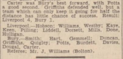 1942 Bury v Liverpool Daily Post September 3