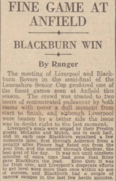 1942 LFC v BRFC Lancashire Cup 1