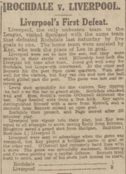 1917 Rochdale v Liverpool Manchester Evening News 1