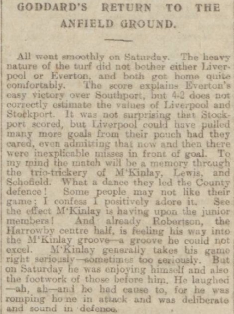 1918 Liverpool v Stockport County Echo 1