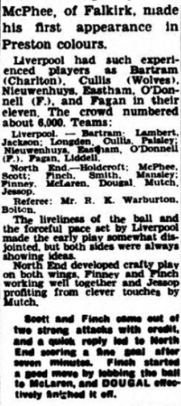1940 Liverpool v Preston North End Lancashire Evening Post 2