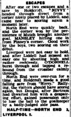 1940 Liverpool v Preston North End Lancashire Evening Post 4
