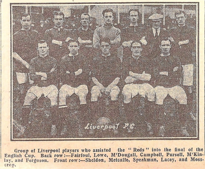 1914 Liverpools FA Cup final team
