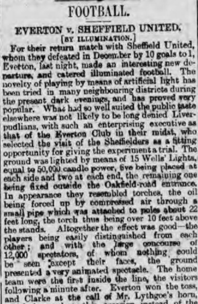 Anfield flood lights 1890